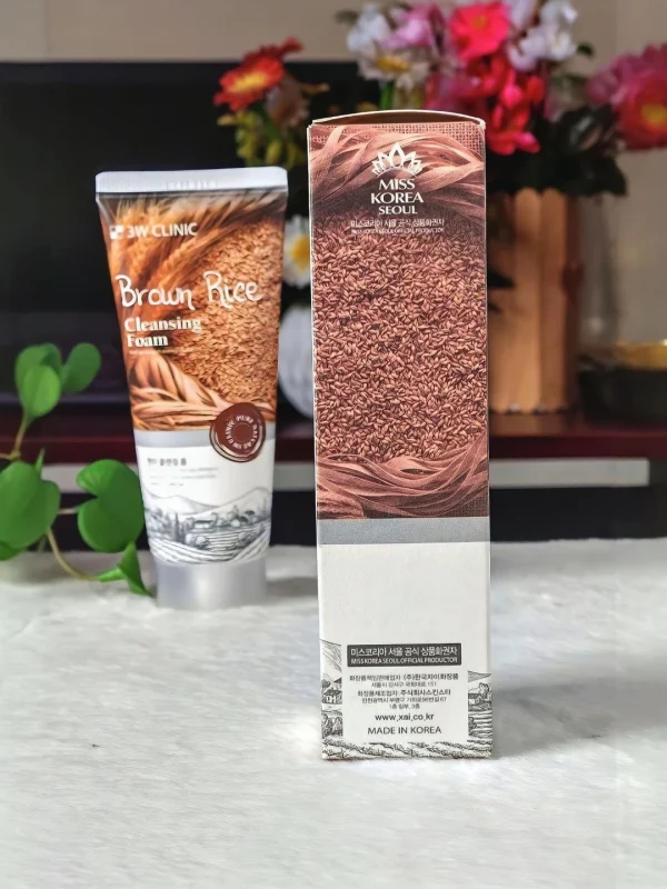 3W Clinic Brown Rice Cleansing Foam100ml Side