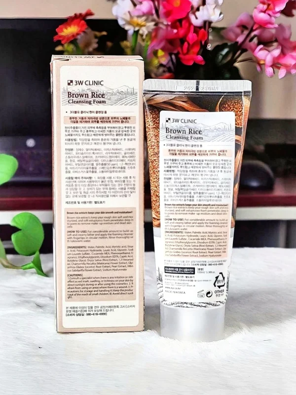 3W Clinic Brown Rice Cleansing Foam100ml 04