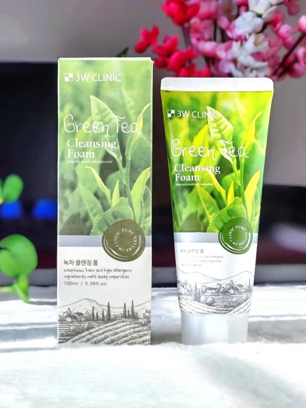 3W Clinic Green Tea Cleansing Foam 100ml
