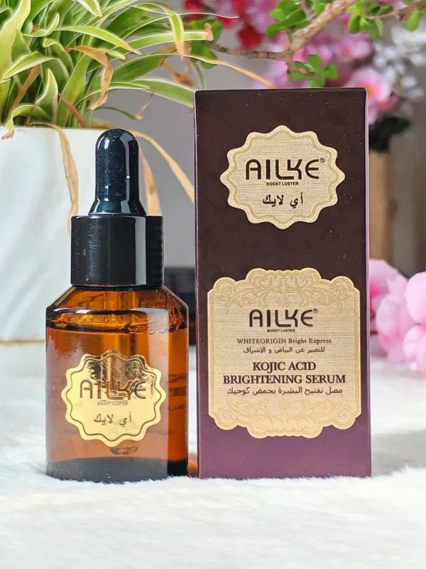 Brand: Ailke Kojic  Product Type : Serum Made In: P.R.C Skin Type: All typeof skin. Skin Concern: Brightening Skin Skin Feel: Lightweight, Hydrating, Dark Sport Size: 30ml