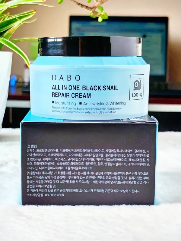 Dabo All In One Black Snail Repair Cream 100gm Side