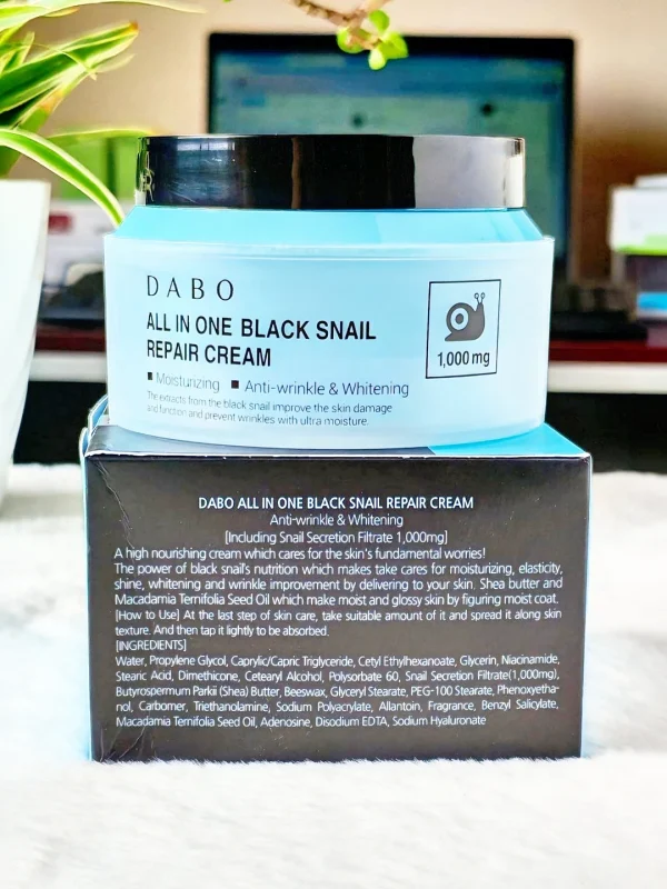 Dabo All In One Black Snail Repair Cream 100gm Back