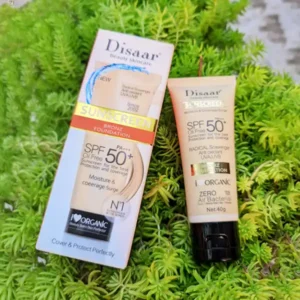 Disaar Beauty Skincare Oil Free SPF PA+++ 50+ Sunscreen Instant Protection UVA UVB Foundation - 40gm