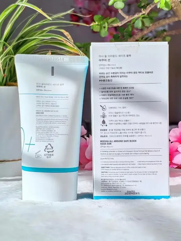 Missha All Around Safe Block Aqua Sun Gel SPF50+PA++++ 50ml Back