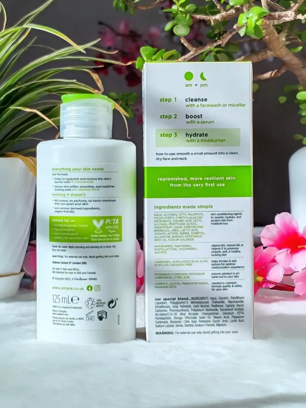 Simple Kind To Skin Hydrating Light Moisturiser 125ml ingredients