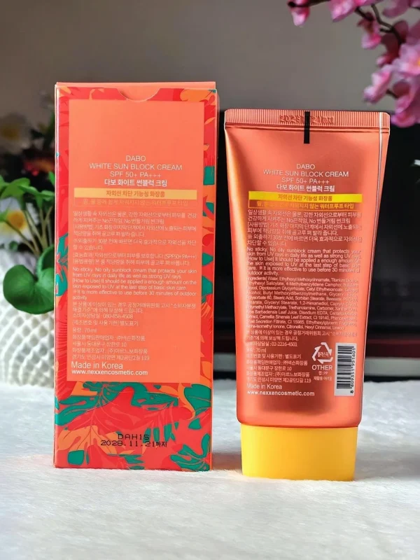 DABO White Sunblock Cream SPF50 PA+++ (70ml) Back
