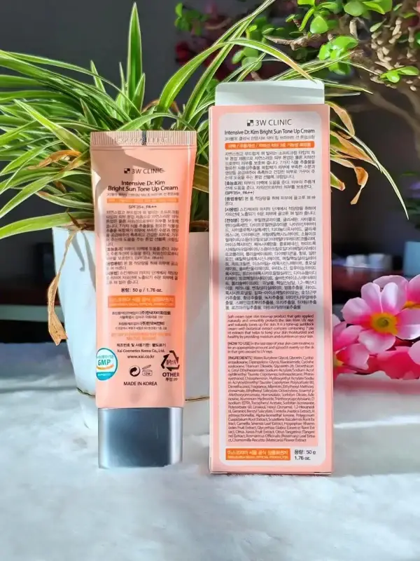 3W Clinic Intensive Dr. Kim Bright Sun Tone Up Cream SPF 35+ PA++ 50ml Back
