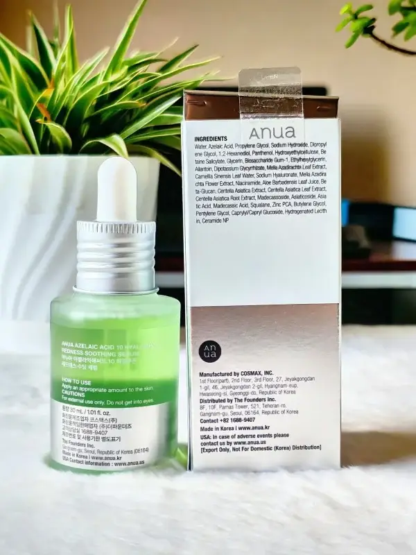 ANUA Azelaic Acid 10+ Hyaluron Redness Soothing Serum 10ml Side 02