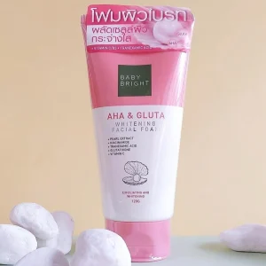 Baby Bright AHA & Gluta Whitening Facial Foam 120gm