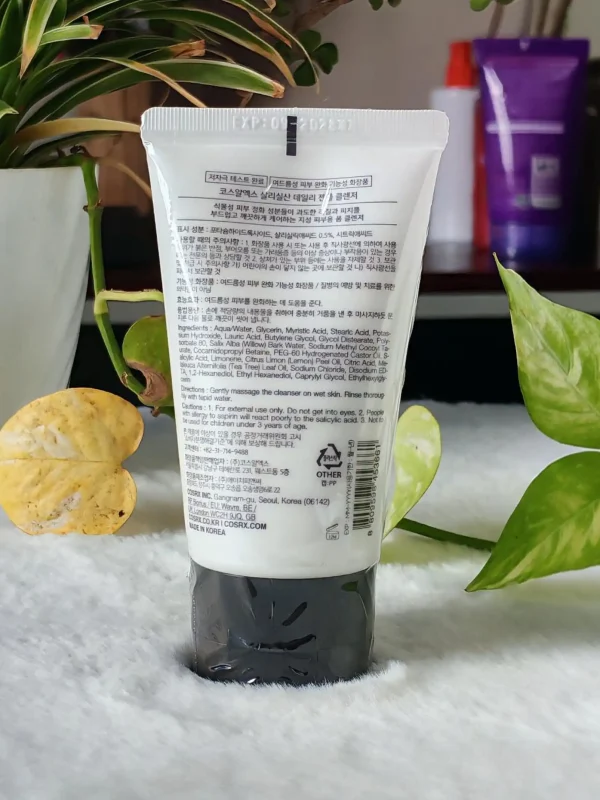 COSRX Salicylic Acid Daily Gentle Cleanser Back