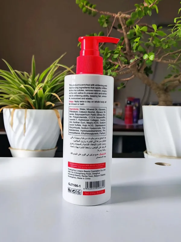 Guanjing Beauty Kojic Acid Body Lotion Back