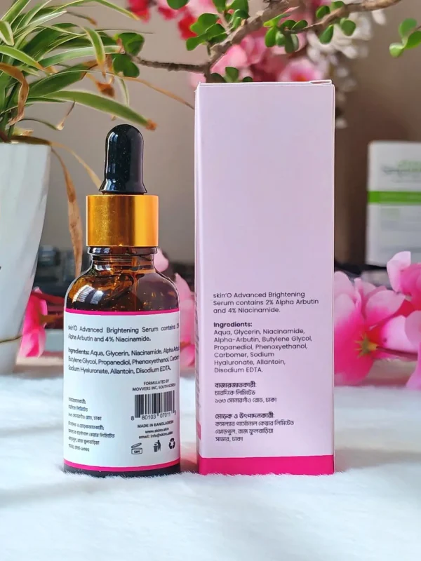 skinO Advanced Brightening Serum Back
