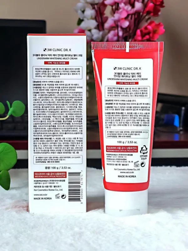 3W Clinic DR. K Underarm Whitening Multi Cream 100gm Back