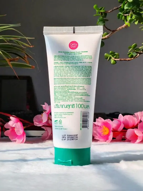 Cathy Doll Acne Solution Serum Foam Cleanser 100ml Back