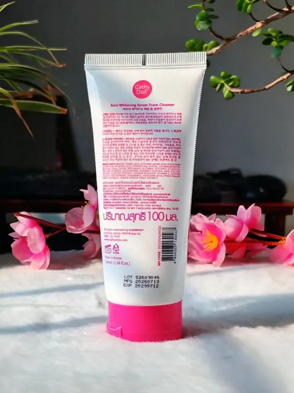 Cathy Doll Aura Whitening Serum Foam Cleanser 100ml Back