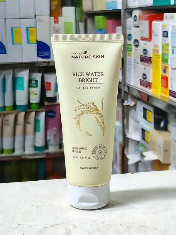 Ecorce Nature Skin Rice Water Bright Facial Foam 102ml 1