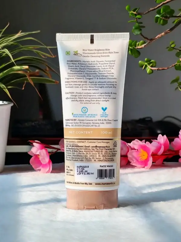 Mamaearth Rice Dewy Bright Face Wash 100ml 2