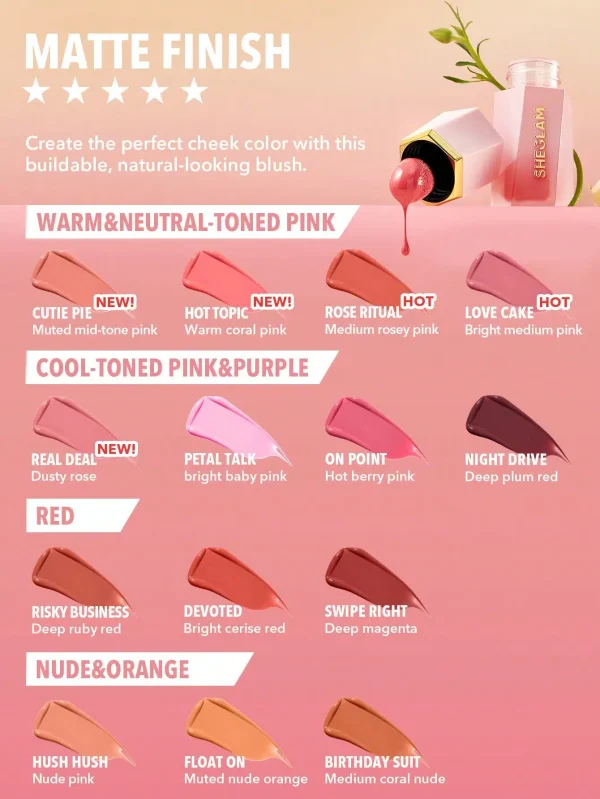 SHEGLAM Color Bloom Liquid Blush Night Drive 2