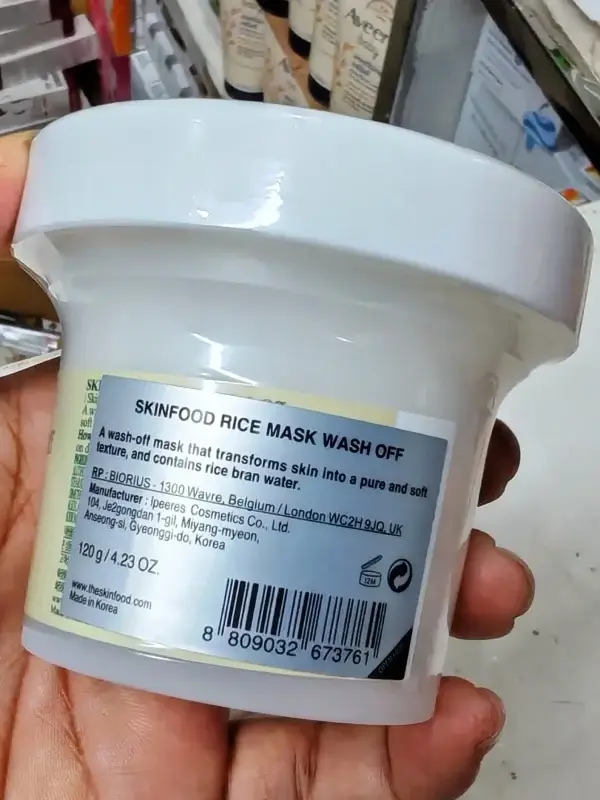 SKINFOOD Rice Mask Wash Off 120gm Back