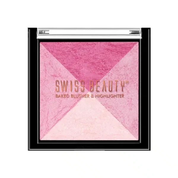 Swiss Beauty Baked Shimmer Blusher And Highlighter Palette 03