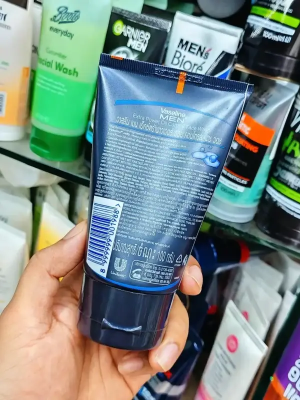 Vaseline Men Extra Power Oil Control Facial Wash 100g Back