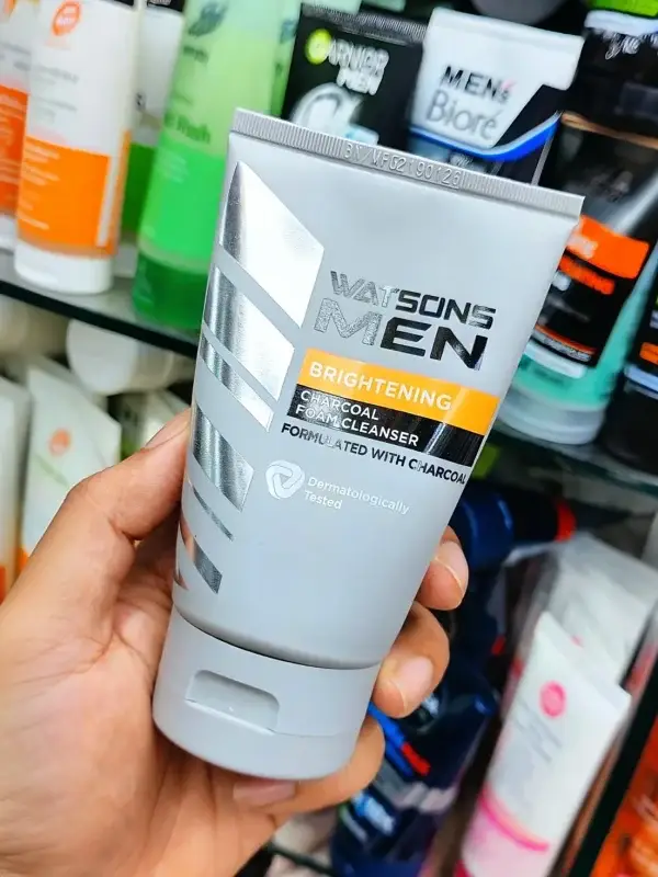 Watsons Men Brightening Charcoal Foam Cleanser 100g