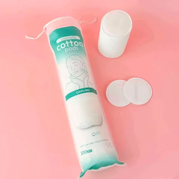 Caplino Cosmetic Cotton Pads 100 pcs 100% Cotton